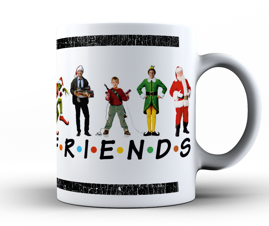 Friends aktorzy choinka święta Bożego Narodzenia - kubek ceramiczny